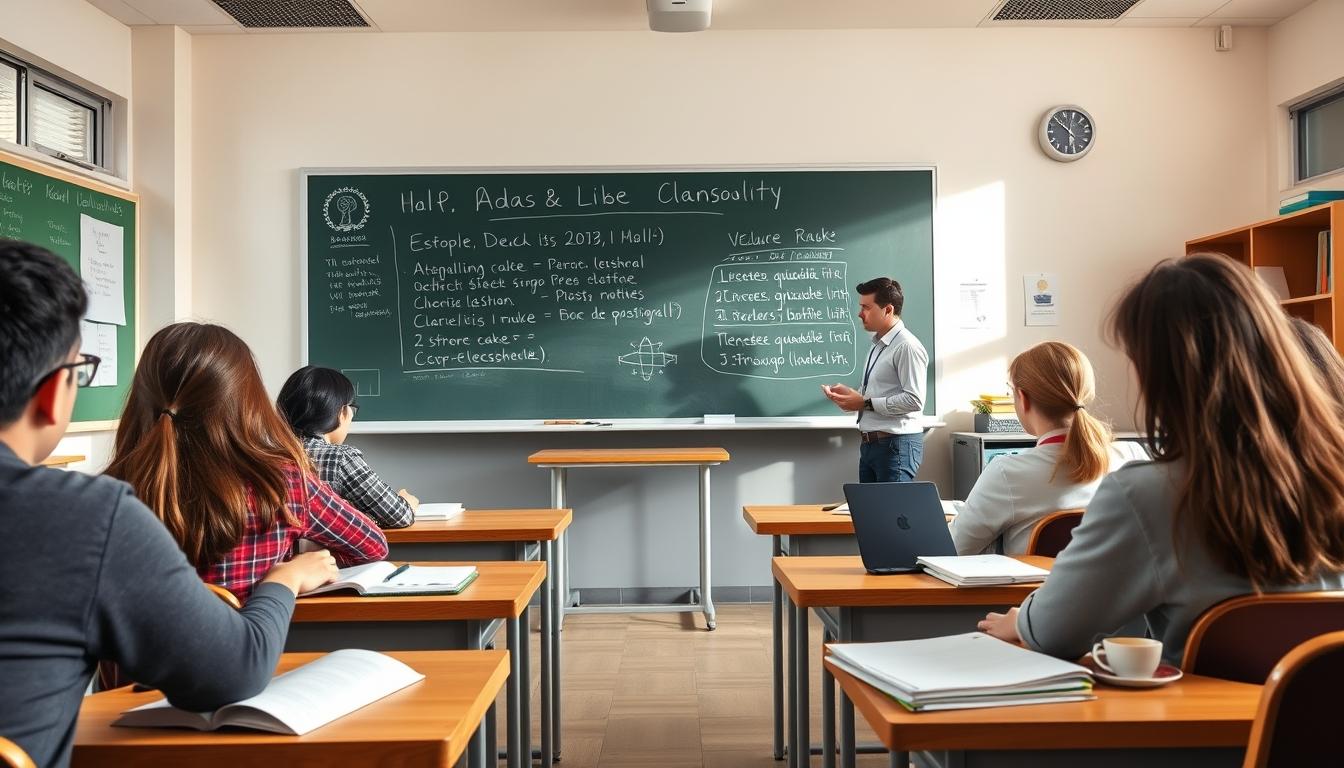 Student preparing for exams with study materials